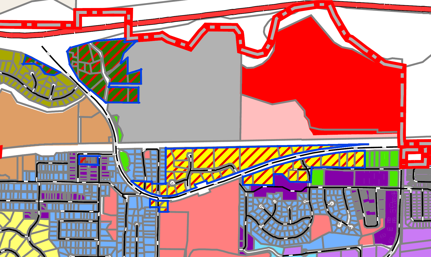 Map of Master Plan Design Review Board Areas