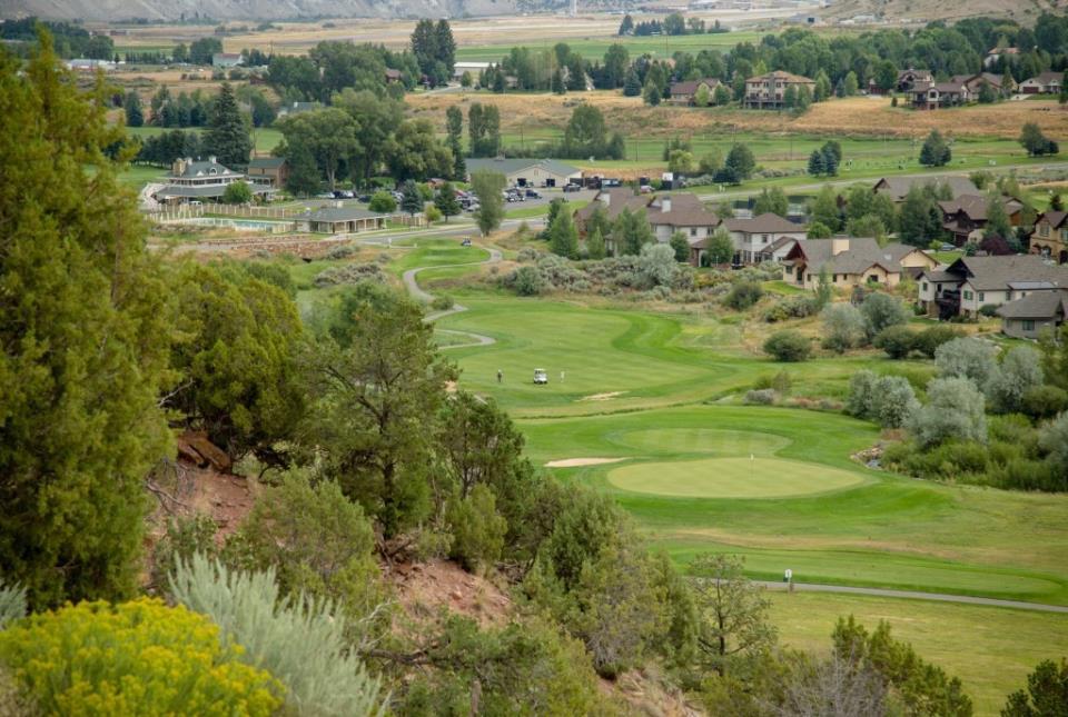 aerial view of gypsum golf course